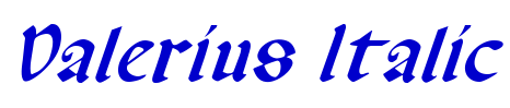 Valerius Italic 字体
